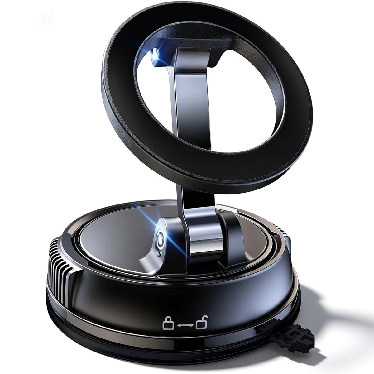 Universal Magnetic Car Phone Holder – 360°, Vacuum Suction Mount