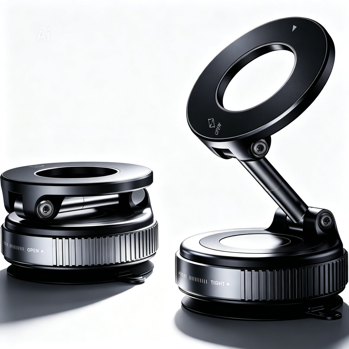 f30dream Classic Black universal magnetic car phone holder 360° adjustable  with suction cup base