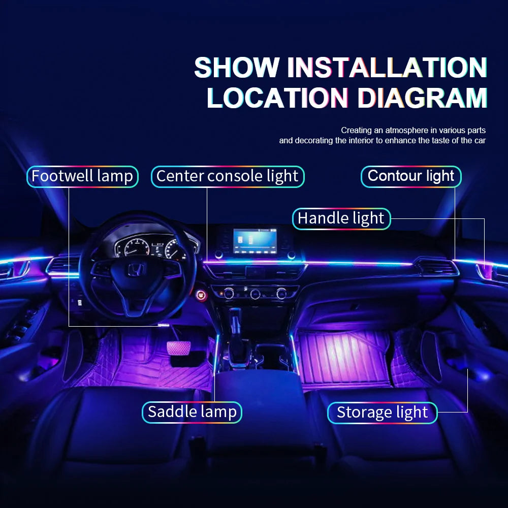Universal Acrylic LED Ambient Lighting Kit – App Control RGB