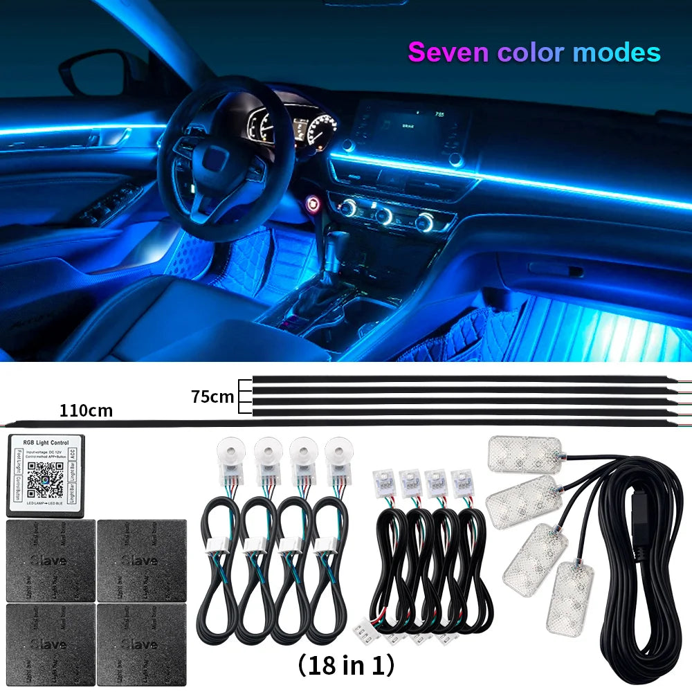 Universal Acrylic LED Ambient Lighting Kit – App Control RGB