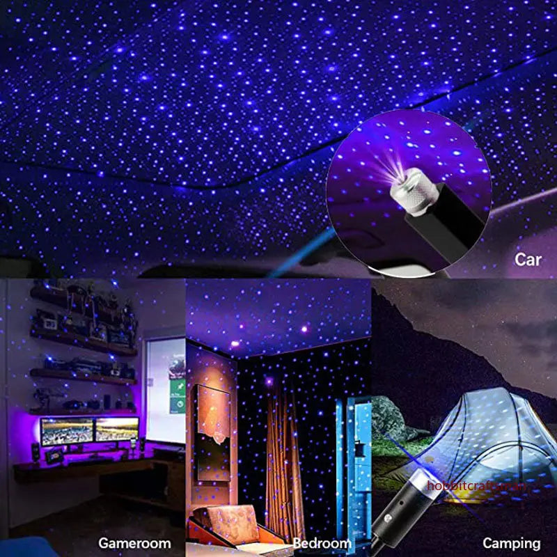LED Car Roof Star Light Projector – Galaxy Atmosphere Ceiling Lamp