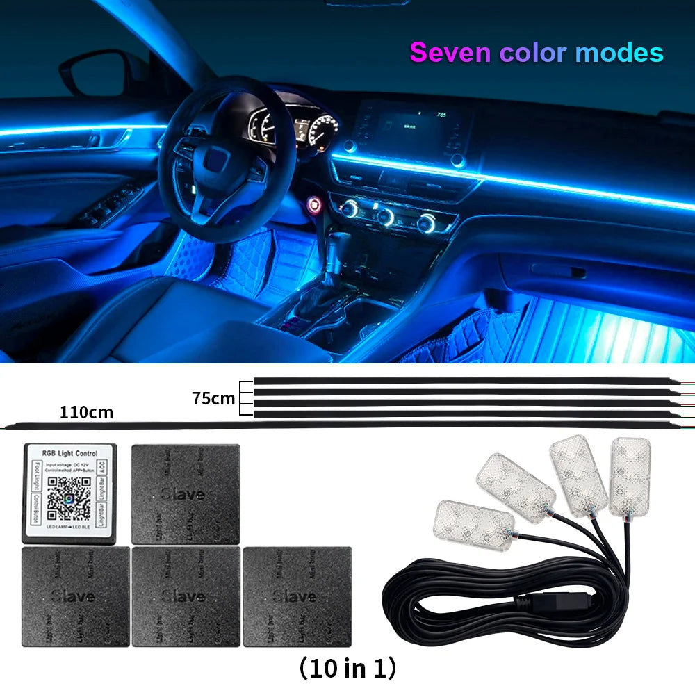 Universal Acrylic LED Ambient Lighting Kit – App Control RGB