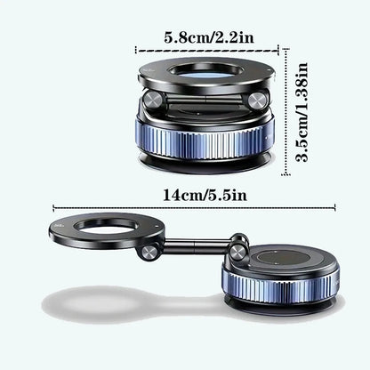 Universal Magnetic Car Phone Holder – 360°, Vacuum Suction Mount